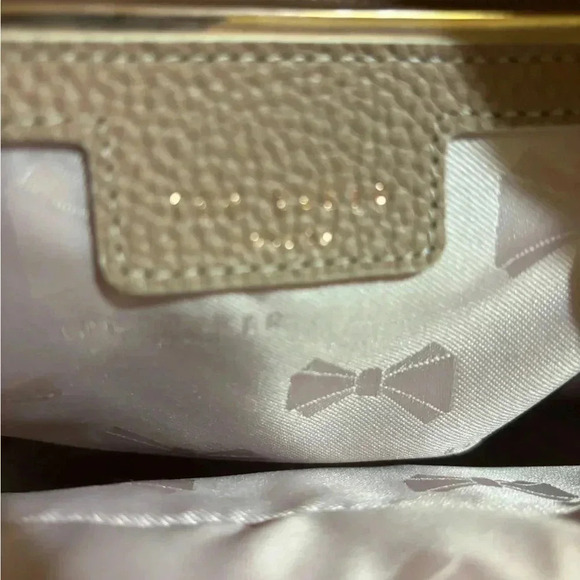 Carla Mancini brown/ gold suede satchel handbag main image 10